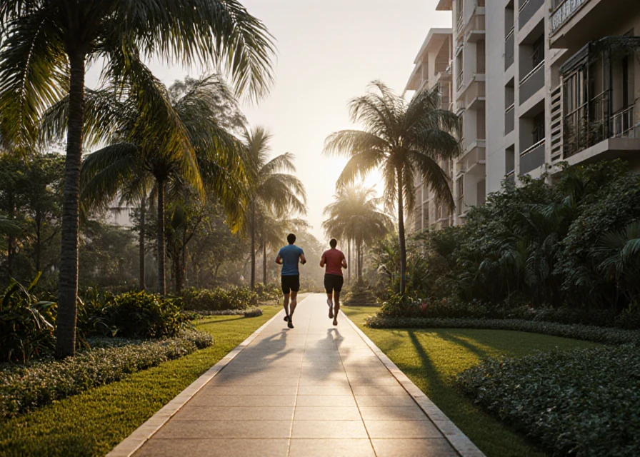 Jogging track lifestyle visual